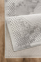 Geometrix GC_DIM1004 Gray 2 ft. 7 in. x 9 ft. 10 in. Area Rug