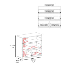 Alpine 4-Drawer Dresser With Spacious Storage And Modern Handles, Matt Grey