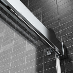 Top Rail Only, Stainless Steel Top Track with Buffer for Shower Door, 24D01P02-60CHX
