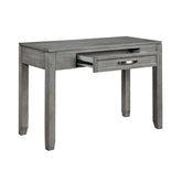 Gray Finish Writing Desk with Drawer Wooden Furniture 1pc
