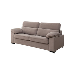 2-Seater Sofa Bed, Mid-Century Modern Couch, Convertible Queen Size Sleeper Sofa with Wooden Frame & Polyester Upholstery, Pull-Out Design, 300 lbs Capacity - Space Saving for Living Room, Gray