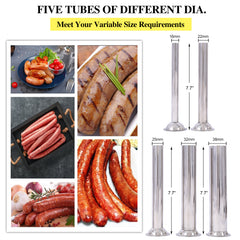 Electric Sausage Filler 10L Sausage Maker Stainless Steel Sausage Stuffer 15.4LB 110V 120W Sausage SSteel Stuffing Tubestuffer