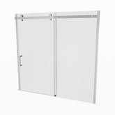 56-60 in. W x 58 in. H Mod Semi-Frameless Sliding Bathtub Door in Chrome with 5/16 in. (8mm) Clear Glass