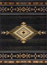 Tribes GC_YLS4001 Black 7 ft. 10 in. x 10 ft. 3 in. Southwest Area Rug