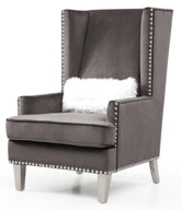 Elegant Dark Gray Traditional Armchair
