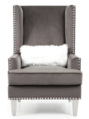 Elegant Dark Gray Traditional Armchair