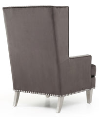 Elegant Dark Gray Traditional Armchair