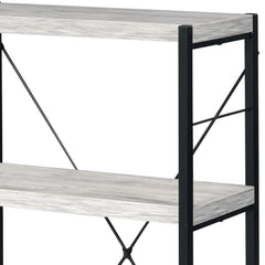 Jurgen Antique White & Black Finish Bookshelf