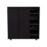 Houck Shoe Rack with 3 Side Tiers, Compact Storage for Shoes, Boots, and Accessories Organizer