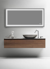 6028 inch Bathroom LED mirror Anti- fog mirror with button