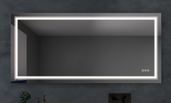 6028 inch Bathroom LED mirror Anti- fog mirror with button