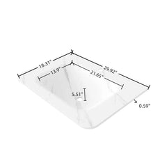 30" Carrara White Sintered Stone Hot-bent Integrated Basin ONLY, NO Cabinet, NO Faucet and Drain, Suitable for NOOR
