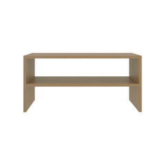 Natural Oak 2-Shelf Shoe Rack with Low Horizontal Design