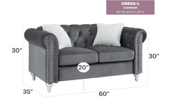 Modern Gray Loveseat For Cozy Interiors