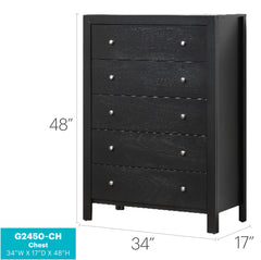 Burlington G2450-CH Chest , Black