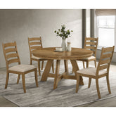 Kent Brown Oak 5-piece Dining Table Set
