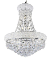 26" Tall Ceiling LED Lamp "Adagio Empire" with Crystal Accents
