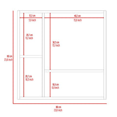 Kenya Medicine Cabinet, Mirror, Double Door, Four Interior Shelves