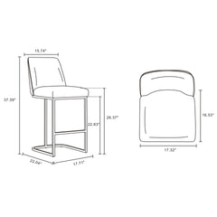 Counter Stool in Light Gray