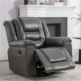 360°Swivel and Rocking Home Theater Recliner Manual Recliner Chair with Wide Armrest for Living Room,Bedroom, Grey