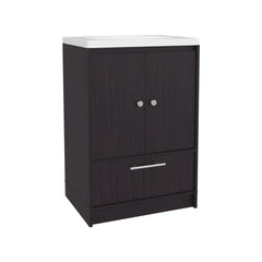 Bathroom Vanity with Two Doors, Two Drawers Madison, Black