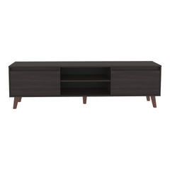 Polaris TV Stand with Open Shelves, Two Storage Shelves For Media Storage and Entertainment Console, Perfect for Living Room or Bedroom