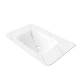 ZANE 36" Bathroom Sink, Carrara White Sintered Stone Hot-bent Integrated Basin, NO Cabinet, NO Faucet and Drain