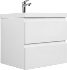 42" Bathroom Vanity Countertop Only, Single-hole Solid Surface Cabinet Top White 24V11PB42-W1920P212044