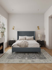 Queen Bed in Gray