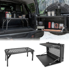TACMOLLE Tailgate Table –Tailgate Storage Box with Concealed Table for Jeep Wrangler JK 2007-2017& JL 2018+ (not fit JK models with subwoofer)