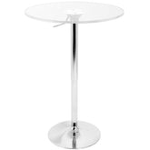 Clear Adjustable Contemporary Bar Table by LumiSource