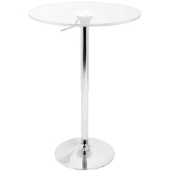 Clear Adjustable Contemporary Bar Table by LumiSource