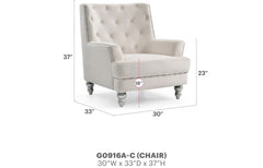 Elegant Ivory Armchair For Cozy Spaces