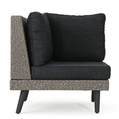 TAHITI SOFA SET CORNER+TABLE - BROWN