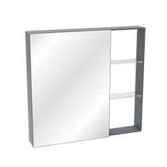 30'' x 28'' Medicine Cabinet with Mirror for Bathroom, Wall Mounted Bathroom Mirror with Storage, Adjustable Shelves, Aluminum Framework, Surface Mount Black Brown