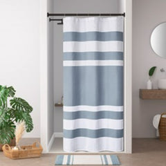 1 PCS 108x72" Shower Curtain with 3M Treatment Dark Blue