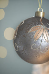 D3.9" Christmas Ball Ornaments, Glass Decorative Hanging Ball Christmas Tree Ornaments for Holiday Party Decorations, Set of 6