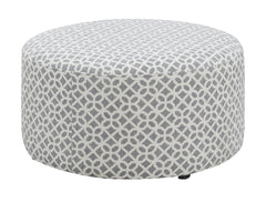 Gray Round Ottoman