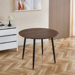 Extensible table,DINING TABLE,OFFICE TABLE,COFFEE TABLE,black metal leg,walnut color top,100/140/180x100x75cm