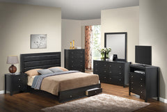 Elegant Black Storage Bed For Modern Spaces