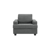 Modern Accent Chair, Wooden Frame with Polyester Fabric, Plush Cushion, Comfortable Single Sofa Chair for Living Room Bedroom