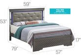 Verona G6702C-FB3 Full Bed , Metalic Black