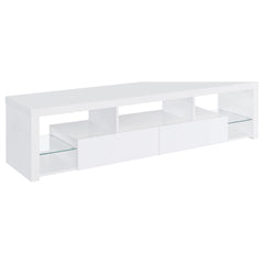 Lance White High Gloss 3-piece TV Entertainment Center