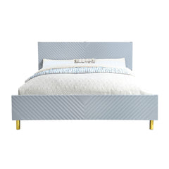 Gaines Gray High Gloss Finish EK Bed