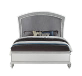 Maverick Fabric & Platinum Finish CAL. King Bed