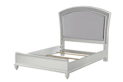 Maverick Fabric & Platinum Finish CAL. King Bed