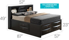 Sleek Contemporary Full Bed With Storage