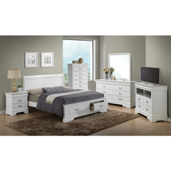 Classic Twin Storage Bed In Elegant White