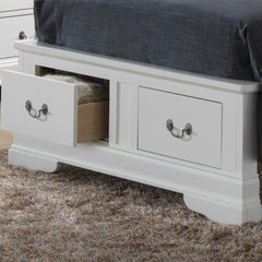 Classic Twin Storage Bed In Elegant White