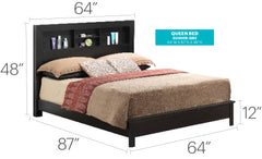 Stylish Transitional Black Bed For Comfort